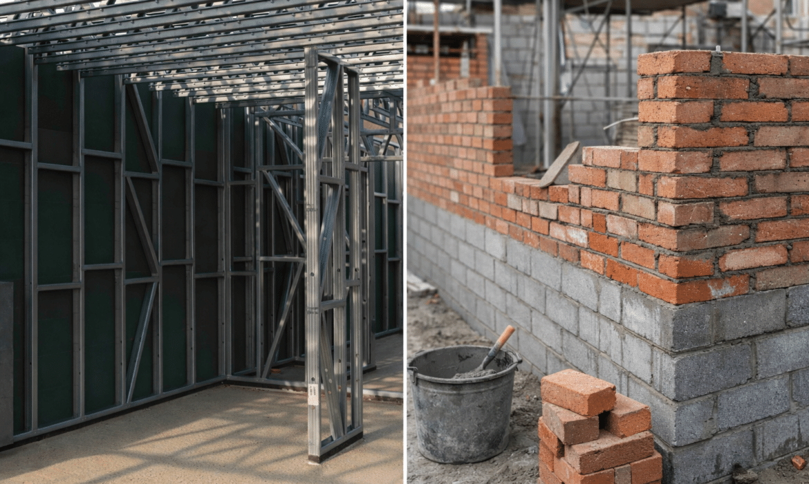 steelframe vs traditioneel bouwen
